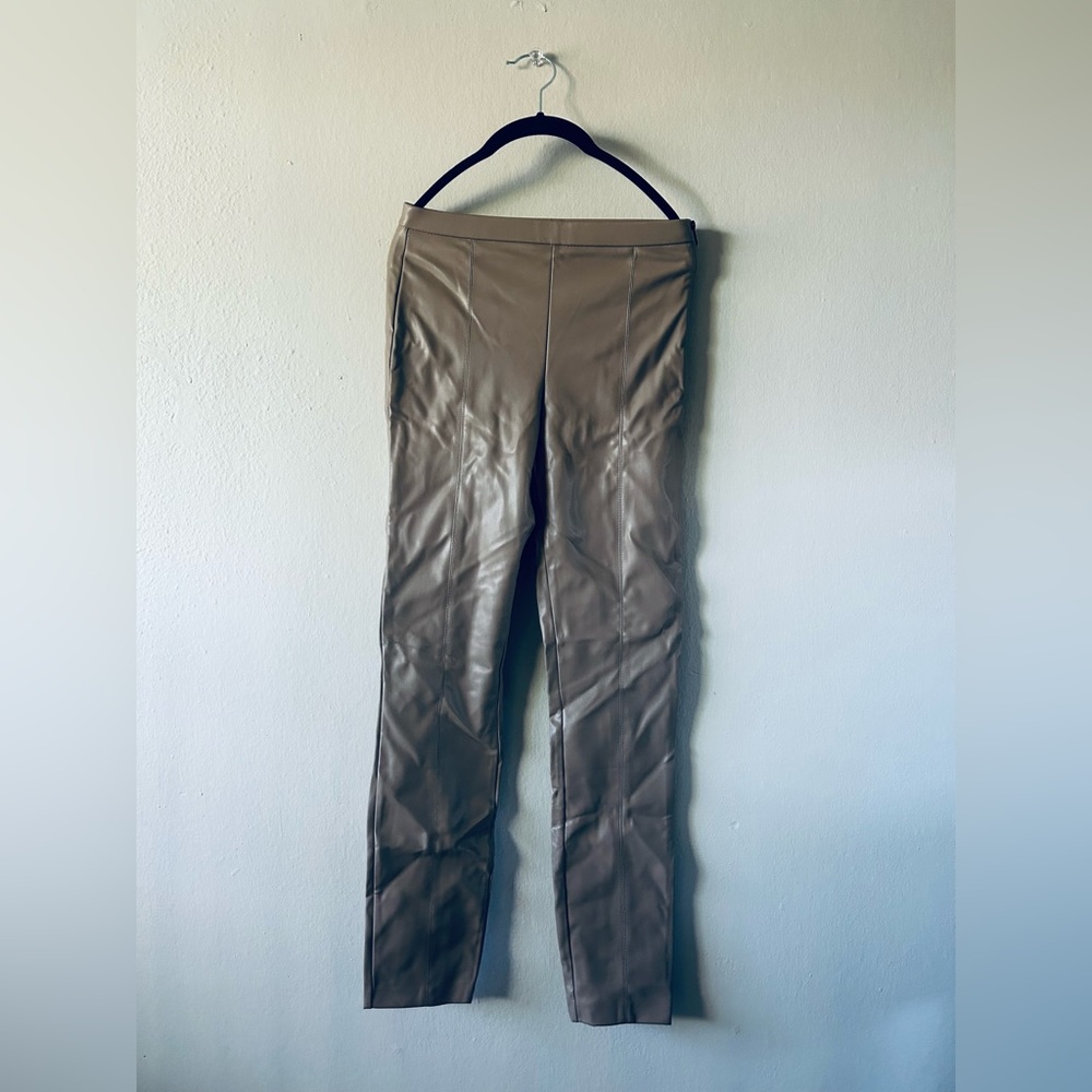 Zar Faux leather mocha leggings